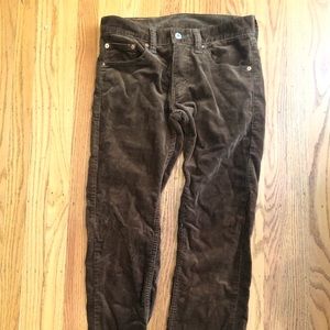 Levi’s 511 brown cords, straight leg